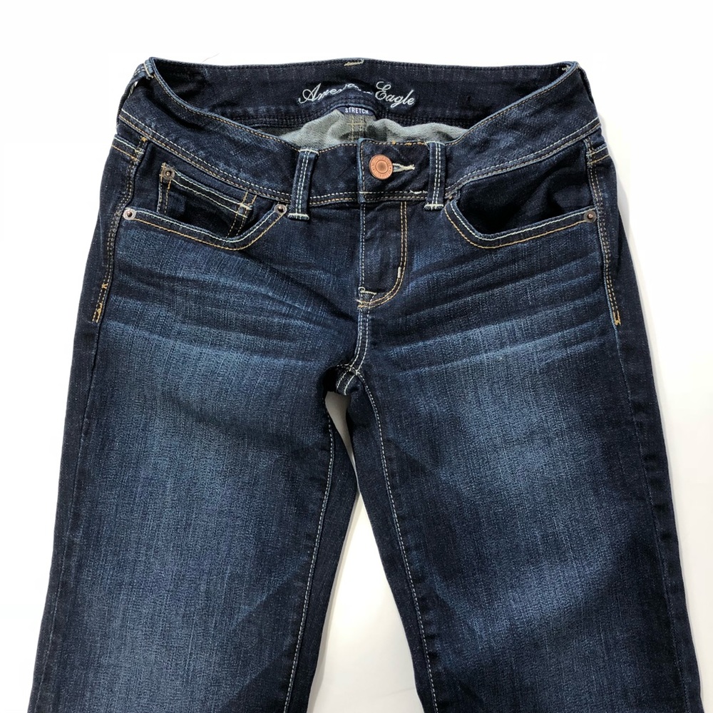 American Eagle Low Rise Stretch Slim Boot Jeans - Picture 3 of 8